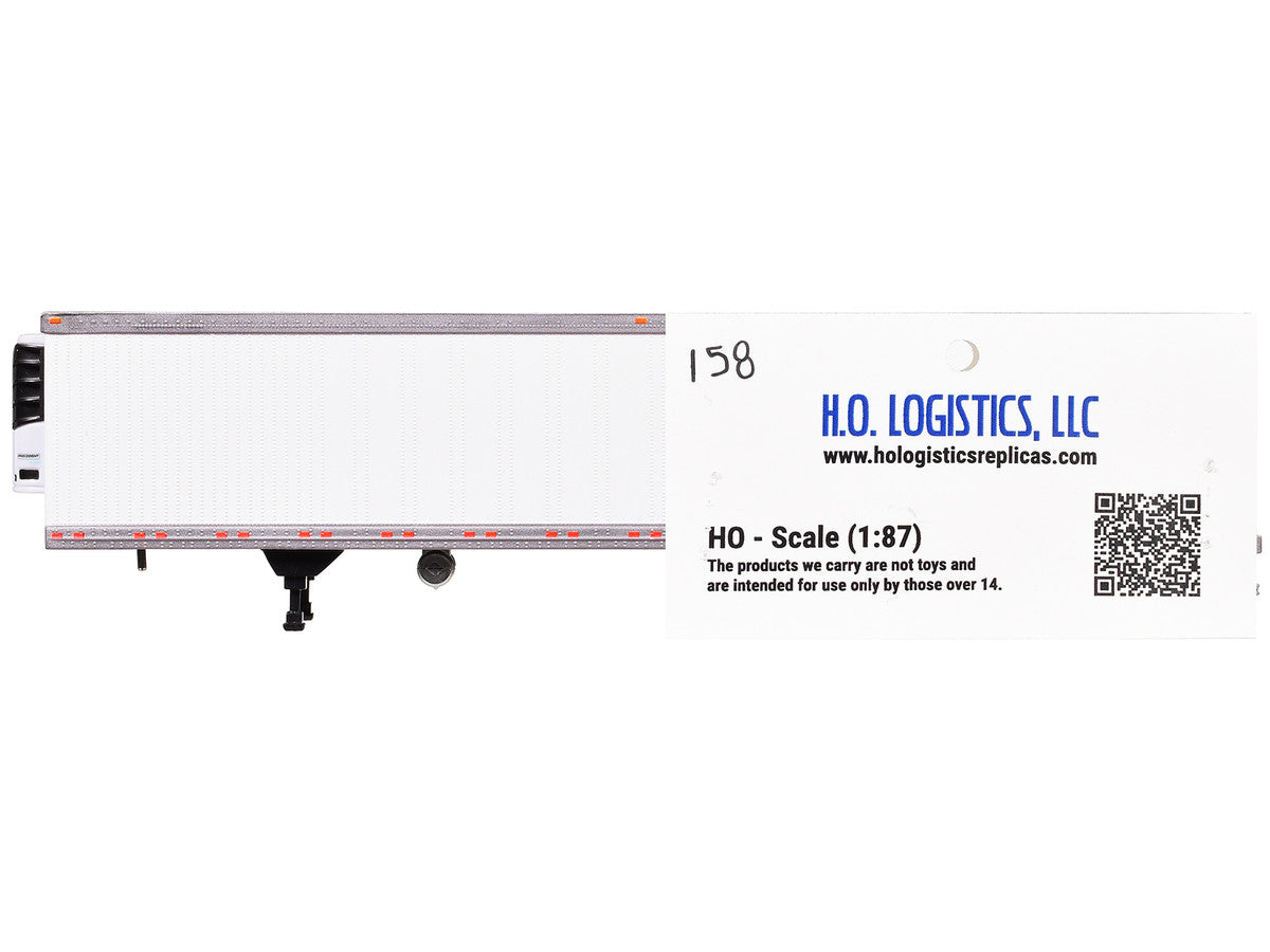Box Trailer with Reefer White 1/87 (HO) Scale Plastic Model by HO Logistics-0