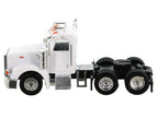 Peterbilt 367 Truck Tractor with Day Cab White and Articulated Tank Trailer "Cemex" White with Blue Stripes Combo Set 1/87 (HO) Plastic Model Car by HO Logistics-2