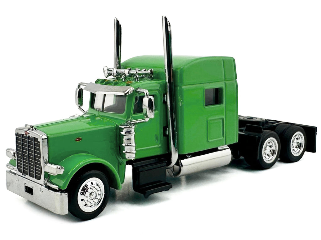 Peterbilt 389 Truck Tractor with Sleeper Cab Lime Green 1/87 (HO) Scale Plastic Model Car by HO Logistics-1