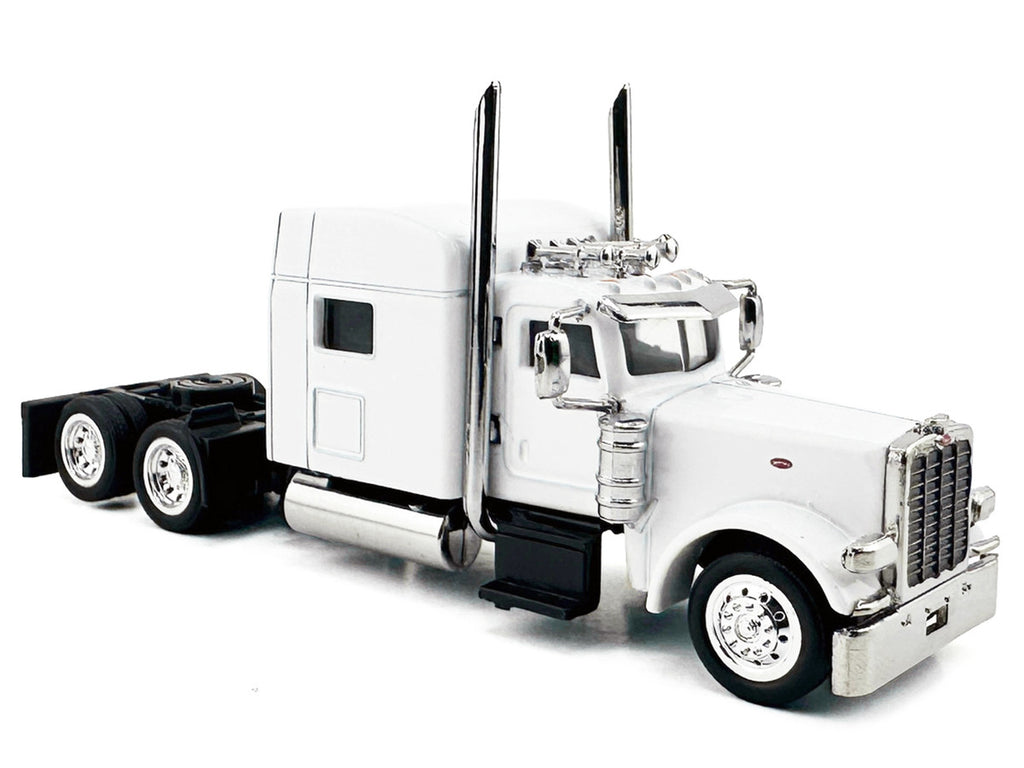 Peterbilt 389 Truck Tractor with Sleeper Cab White 1/87 (HO) Scale Plastic Model Car by HO Logistics-2