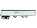 Covered Grain Trailer White with Green Tarp "Nutrena Feeds" 1/87 (HO) Plastic Model Car by HO Logistics-1