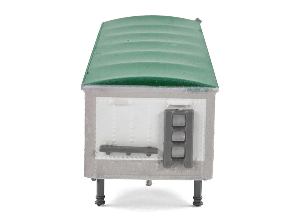 Covered Grain Trailer White with Green Tarp "Nutrena Feeds" 1/87 (HO) Plastic Model Car by HO Logistics-3