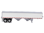 Covered Grain Trailer White with Silver Tarp 1/87 (HO) Plastic Model Car by HO Logistics-0