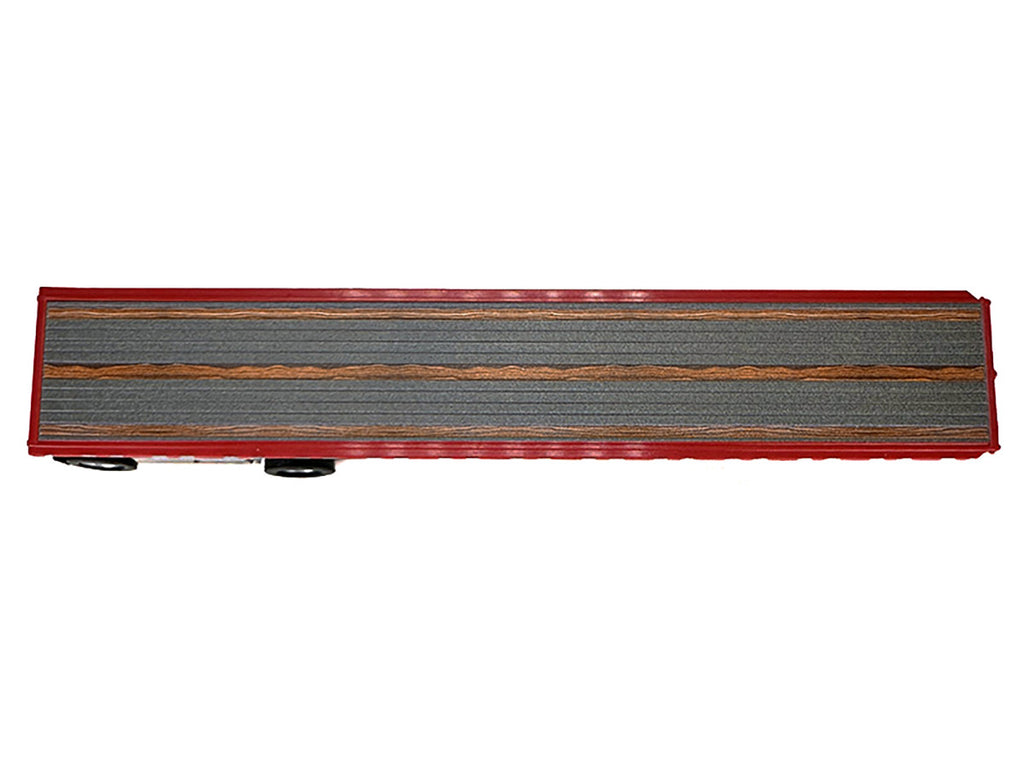 High Boy Spread Axle Flatbed Trailer Red 1/87 (HO) Plastic Model Car by HO Logistics-1