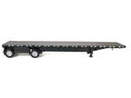High Boy Spread Axle Flatbed Trailer Black 1/87 (HO) Plastic Model Car by HO Logistics-0