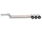 Low Boy Flatbed Trailer White 1/87 (HO) Plastic Model Car by HO Logistics-0