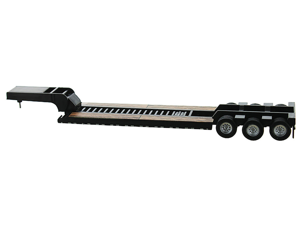 Low Boy Flatbed Trailer Black 1/87 (HO) Plastic Model Car by HO Logistics-1