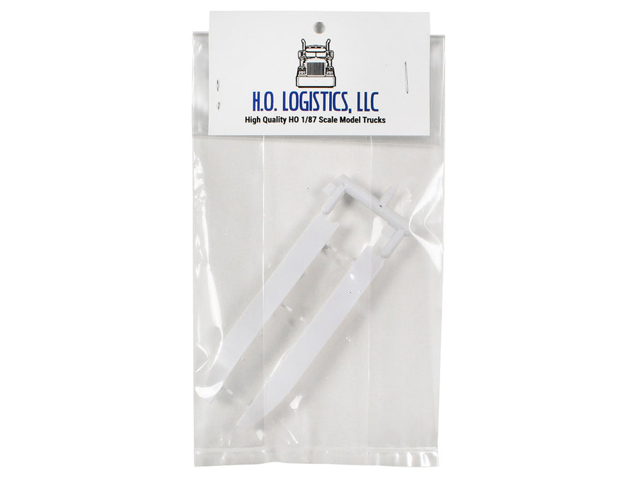 Trailer Wind Skirts for 53' Dry Vans White 1/87 (HO) Plastic Model Car by HO Logistics
