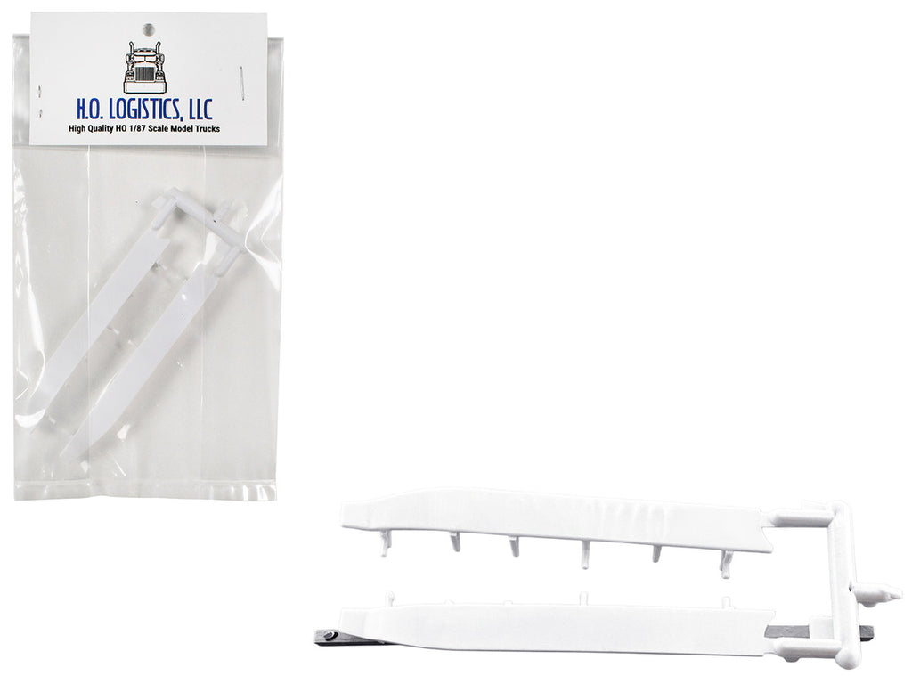 Trailer Wind Skirts for 53' Dry Vans White 1/87 (HO) Plastic Model Car by HO Logistics-3