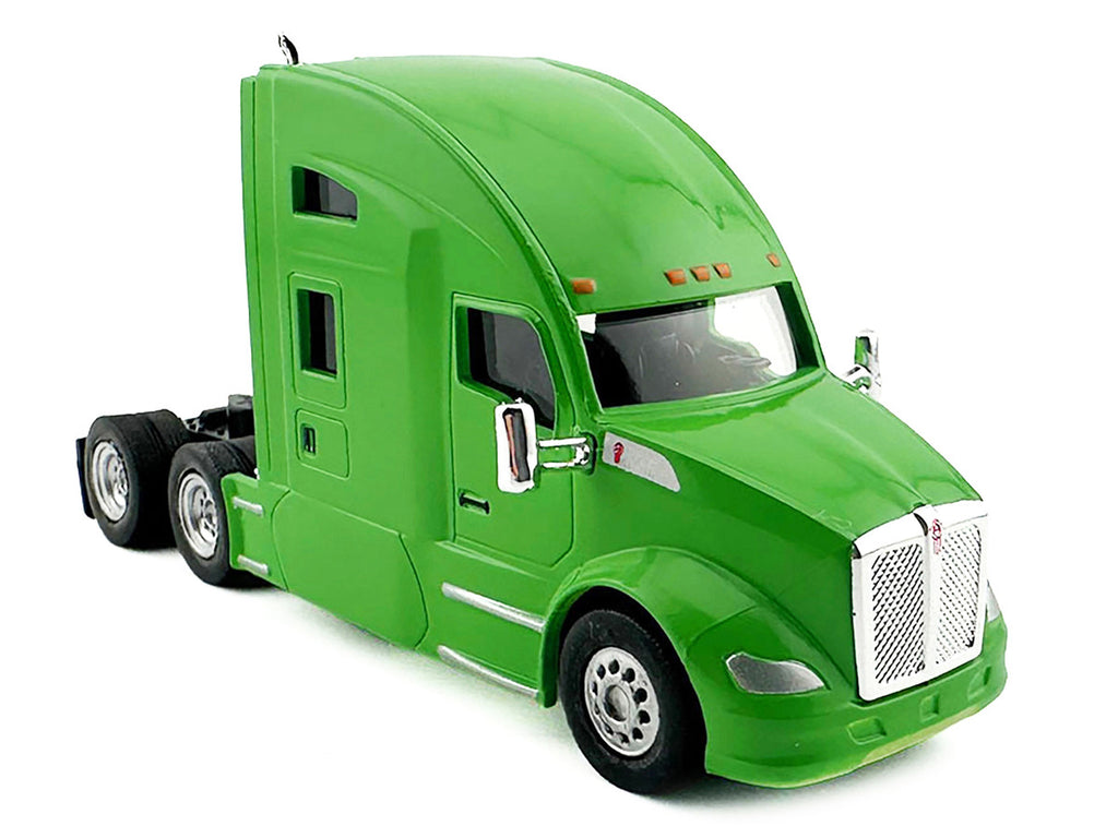 Kenworth T680 Sleeper Cab Lime Green 1/87 (HO) Plastic Model Car by HO Logistics-0