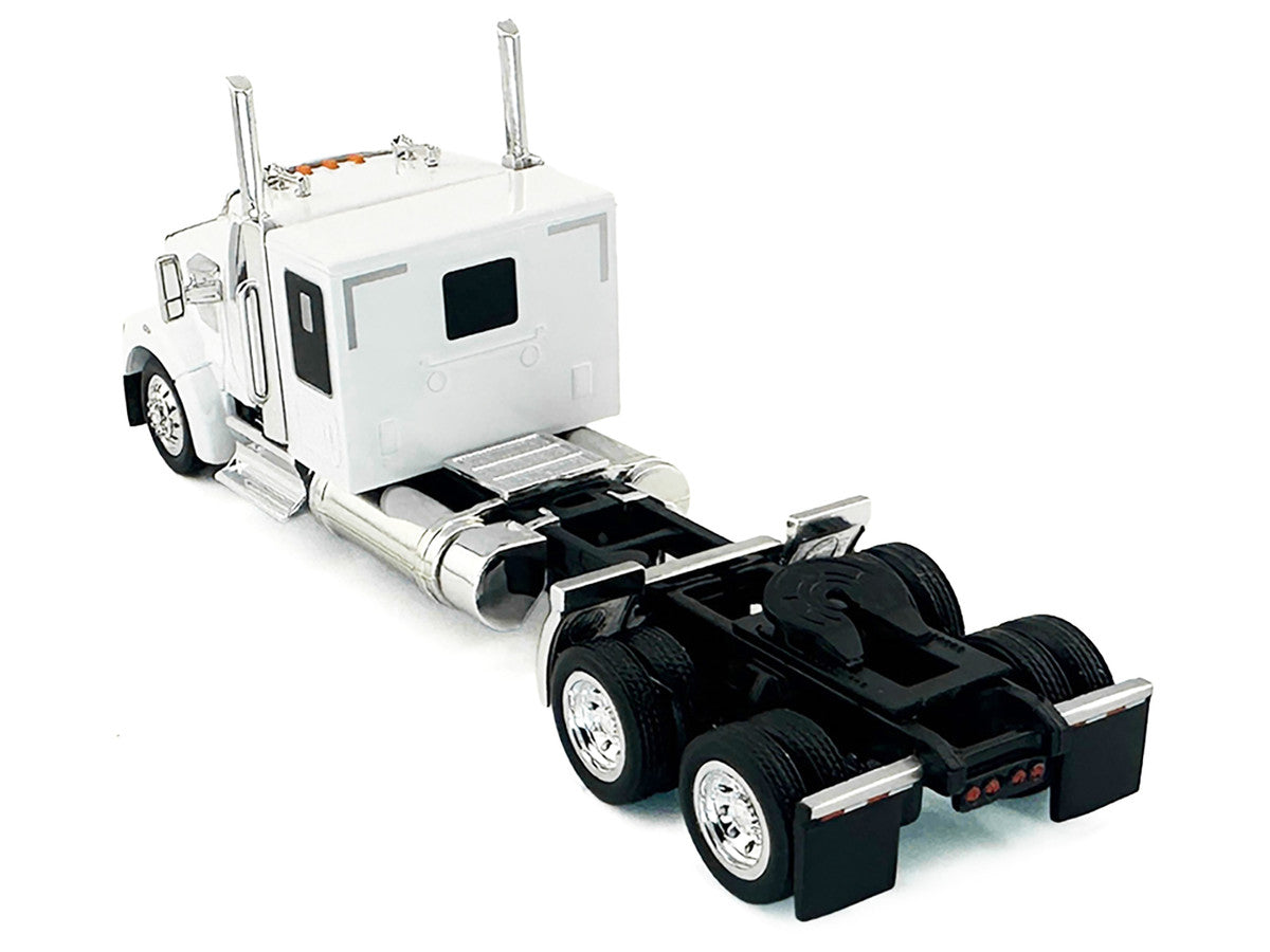 Kenworth W990 with Flat Top Sleeper Cab White 1/87 (HO) Plastic Model Car by HO Logistics-1