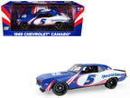 1969 Chevrolet Camaro #5 Kyle Larson "Hendrick Motorsports First Win Tribute" Blue and White with Graphics 1/18 Diecast Model Car by Highway 61-4