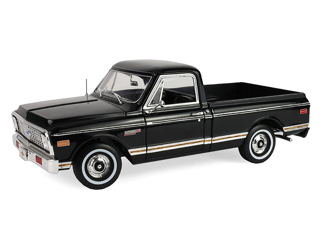 1971 Chevrolet C-10 Custom Pickup Truck Black "Barrett-Jackson - Scottsdale 2024" 1/18 Diecast Model Car by Highway 61-0
