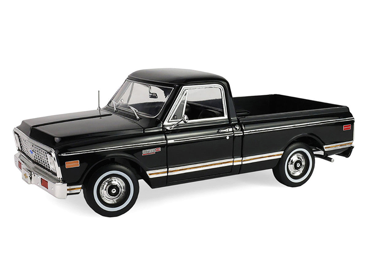 1971 Chevrolet C-10 Custom Pickup Truck Black "Barrett-Jackson - Scottsdale 2024" 1/18 Diecast Model Car by Highway 61-0
