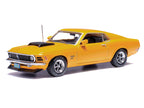1970 Ford Mustang Boss 429 Bright Yellow with Black Hood Scoop 1/43 Diecast Model Car by IXO Models-1