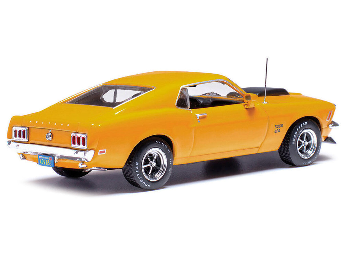 1970 Ford Mustang Boss 429 Bright Yellow with Black Hood Scoop 1/43 Diecast Model Car by IXO Models-2