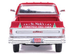 1976 GMC Sierra Grande K2500 Wideside Pickup Truck "St. Nick's Christmas Tree Farm" Red with White Sides "Christmas Limited Edition" 1/64 Diecast Model Car by IXO Models-1