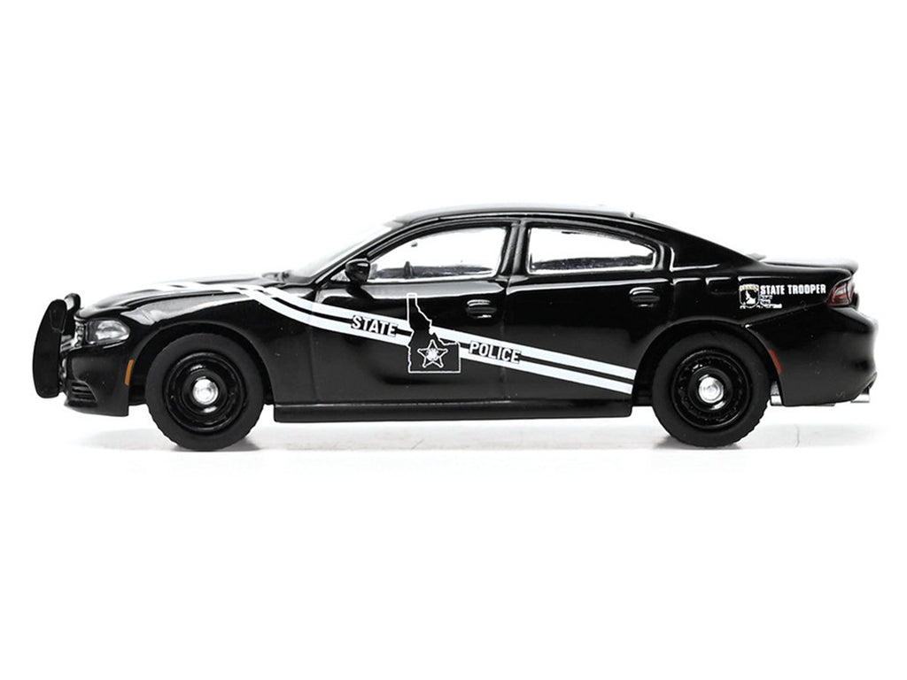 2023 Dodge Charger Pursuit "Idaho State Police" Black with White Stripes 1/64 Diecast Model by IXO Models-0
