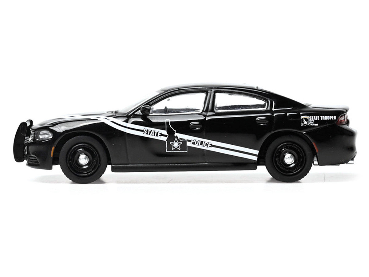 2023 Dodge Charger Pursuit "Idaho State Police" Black with White Stripes 1/64 Diecast Model by IXO Models-0