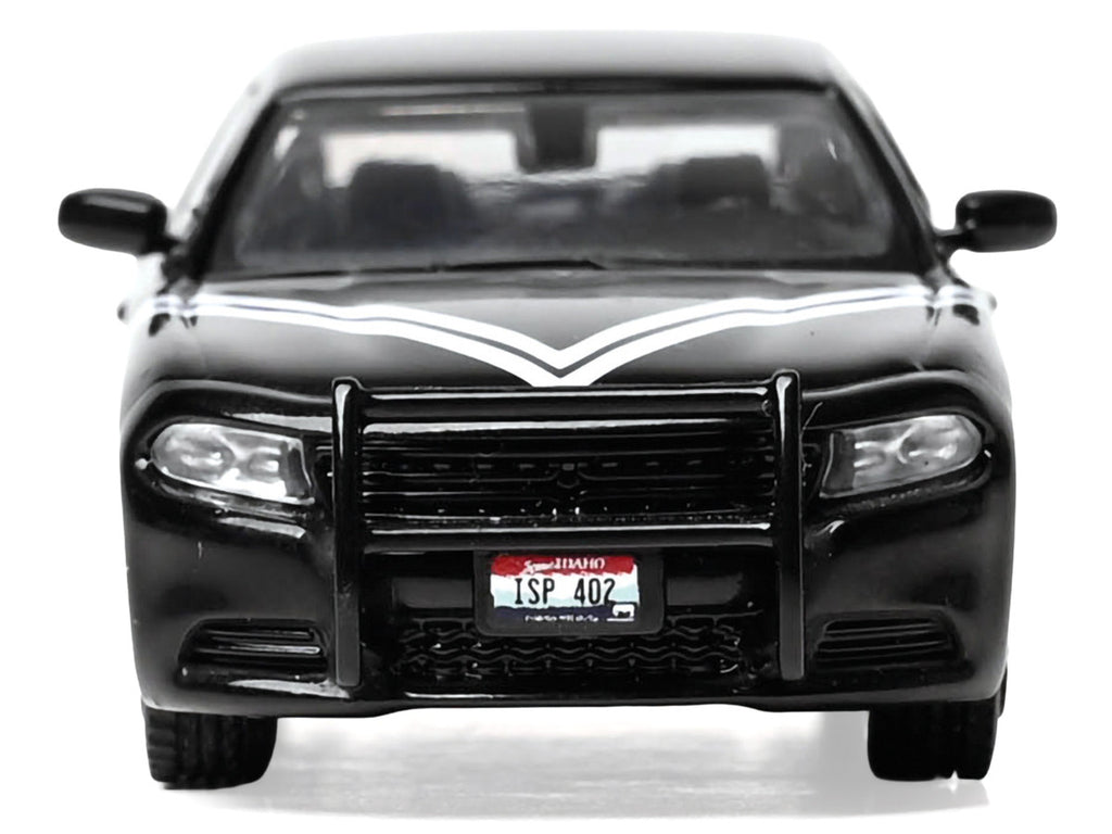 2023 Dodge Charger Pursuit "Idaho State Police" Black with White Stripes 1/64 Diecast Model by IXO Models-2