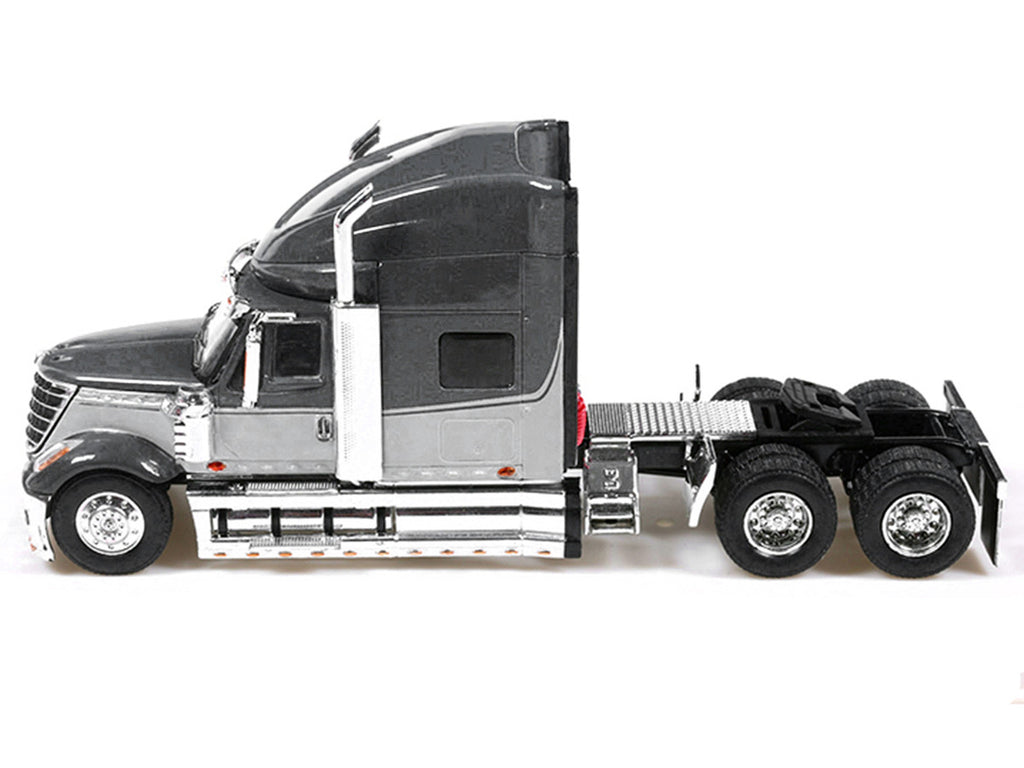 2010 International Lonestar Truck Tractor Gray and Light Gray Two-Tone 1/64 Diecast Model by IXO Models-0