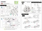 Model Kit Black Pearl Ship Black Version (Moderate Difficulty) Steel Model by Metal Earth-3