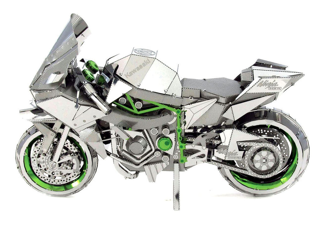 Model Kit Kawasaki Ninja H2R Motorcycle (Expert Difficulty) Steel Model by Metal Earth-3