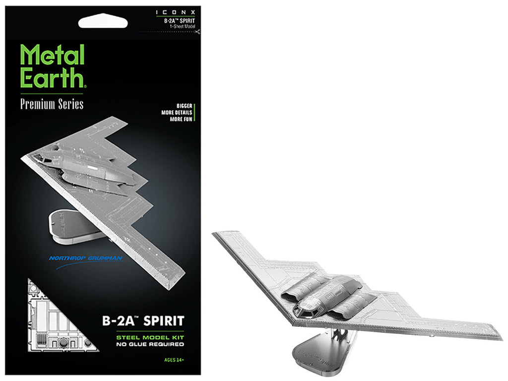 Model Kit Northrop Grumman B-2 Spirit Stealth Bomber Aircraft (Moderate Difficulty) Steel Model by Metal Earth-4