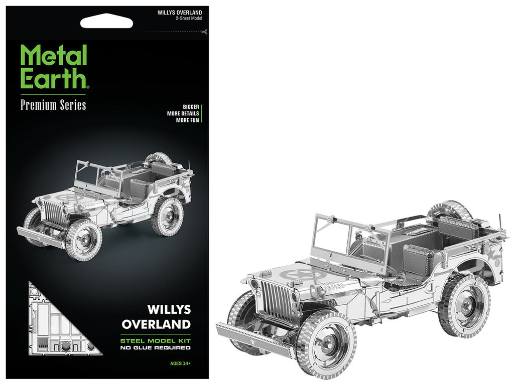 Model Kit Willys Overland Jeep (Challenging Difficulty) Steel Model by Metal Earth-4