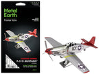 Model Kit North American P-51D Mustang Fighter Aircraft "Tuskegee Airmen Duchess Arlene 100th Fighter Squadron" United States Army Air Forces (Challenging Difficulty) Steel Model by Metal Earth-4