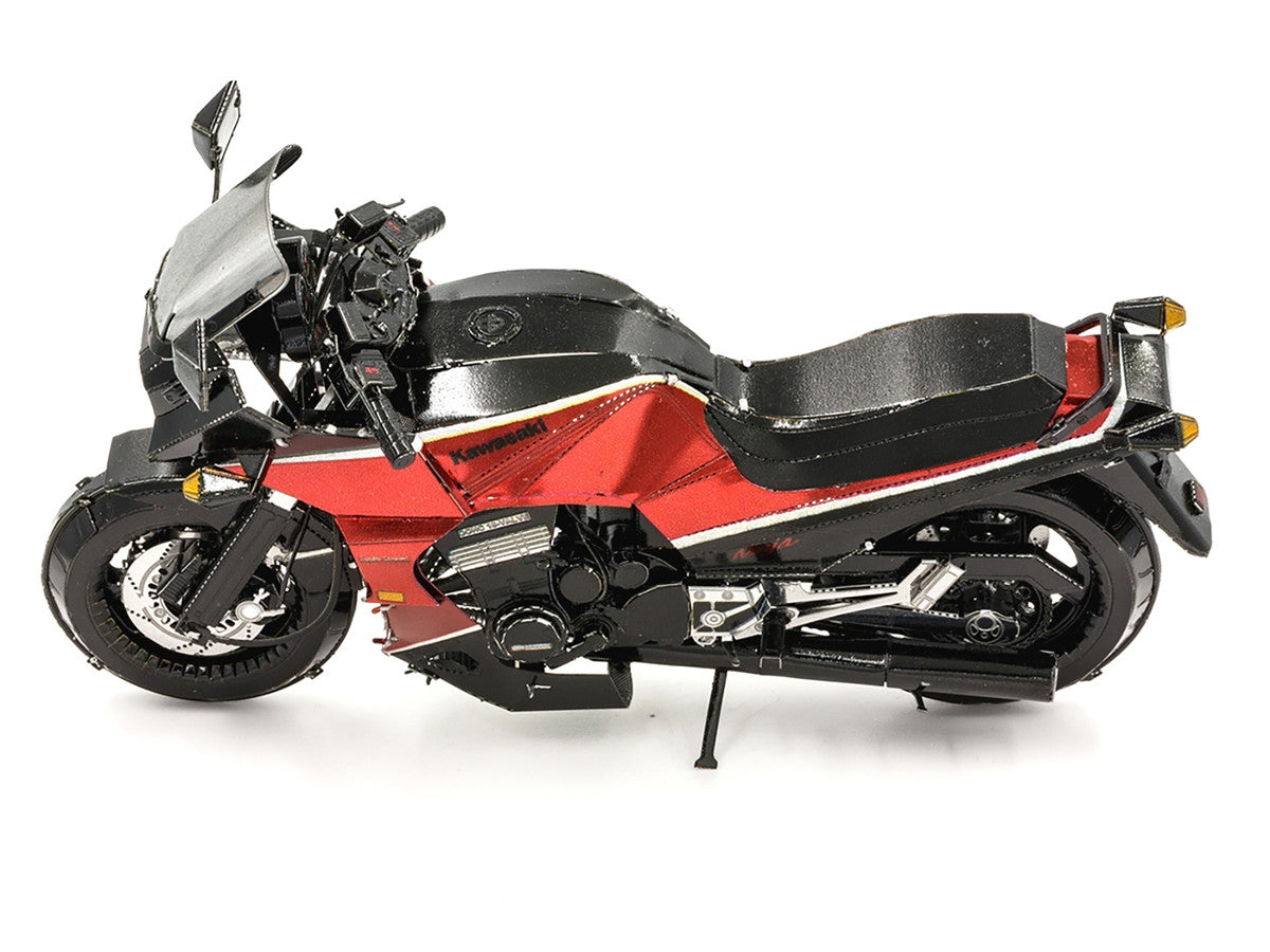 Model Kit Kawasaki GPz900R Motorcycle Red and Black (Challenging Difficulty) Steel Model by Metal Earth-1