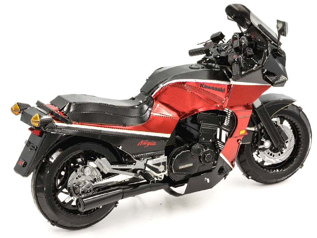 Model Kit Kawasaki GPz900R Motorcycle Red and Black (Challenging Difficulty) Steel Model by Metal Earth-2