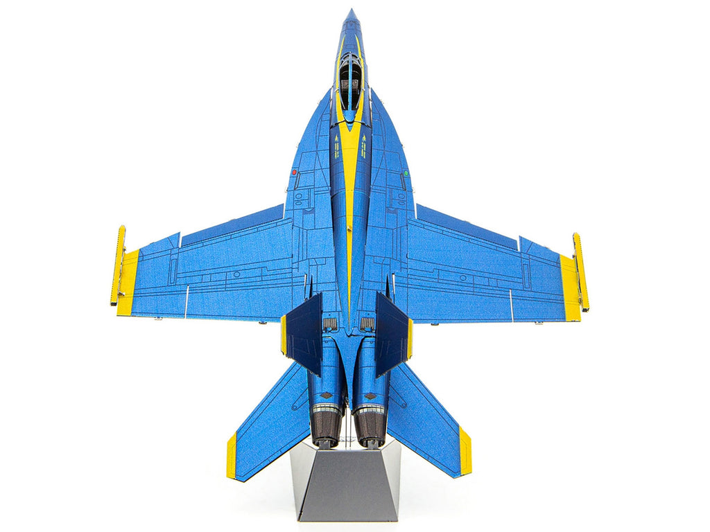 Model Kit Boeing F/A-18 Super Hornet Fighter Aircraft "Blue Angels #5" United States Navy (Challenging Difficulty) Steel Model by Metal Earth-3