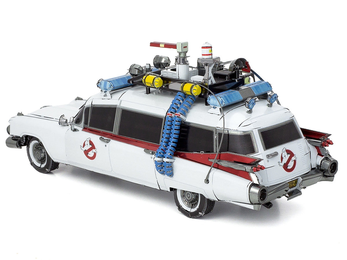 Model Kit Ecto-1 Car White "Ghostbusters" (1984) Movie (Challenging Difficulty) Steel Model by Metal Earth-2