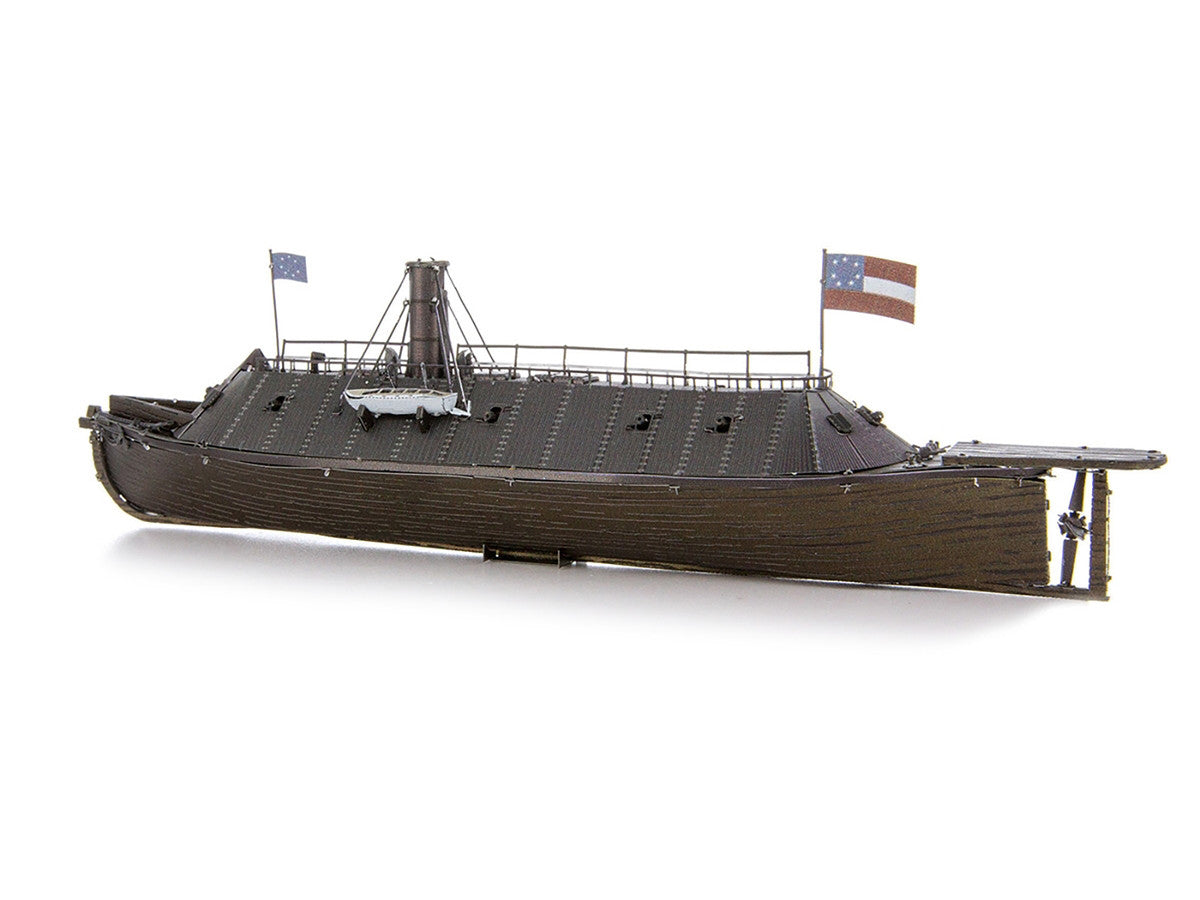 Model Kit USS Monitor and USS Merrimack Ironclad Warships "Battle of the Ironclads" (Challenging Difficulty) Steel Model by Metal Earth-3