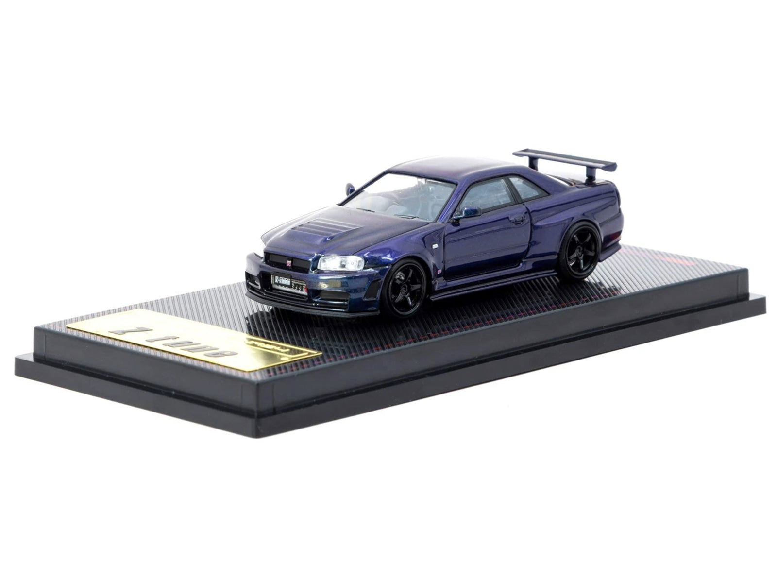 Nissan Skyline GT-R (BNR34) Z-Tune Nismo RHD (Right Hand Drive) Midnight Purple III Metallic 1/64 Diecast Model Car by Ignition Model