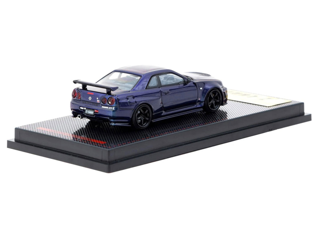 Nissan Skyline GT-R (BNR34) Z-Tune Nismo RHD (Right Hand Drive) Midnight Purple III Metallic 1/64 Diecast Model Car by Ignition Model