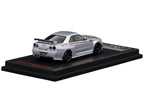 Nissan Skyline GT-R (BNR34) Z-Tune Nismo RHD (Right Hand Drive) Silver Metallic with Graphics 1/64 Diecast Model Car by Ignition Model-2