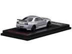 Nissan Skyline GT-R (BNR34) Z-Tune Nismo RHD (Right Hand Drive) Silver Metallic with Graphics 1/64 Diecast Model Car by Ignition Model