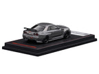 Nissan Skyline GT-R (BNR34) Nismo CRS RHD (Right Hand Drive) Gray Metallic 1/64 Diecast Model Car by Ignition Model-2