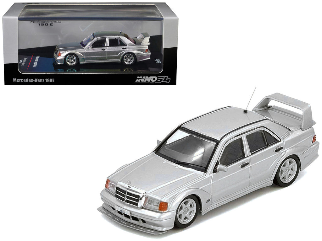 Mercedes-Benz 190E 2.5-16 Evolution II Silver Metallic 1/64 Diecast Model Car by Inno Models-0