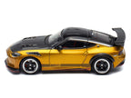Nissan Fairlady Z Top Secret (RZ34) RHD (Right Hand Drive) Gold Metallic with Carbon Hood and Black Top 1/64 Diecast Model Car by Inno Models-1