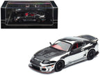 Toyota Supra (A80) "Top Secret" GT300 RHD (Right Hand Drive) Chrome with Carbon Hood and Red Interior "Tokyo Auto Salon 2026 Event Exclusive" 1/64 Diecast Model Car by Inno Models-4