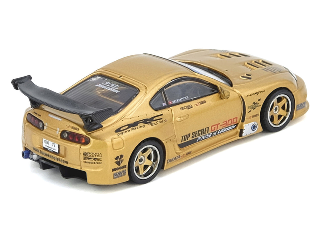 Toyota Supra (A80) "Top Secret Thailand" GT300 RHD (Right Hand Drive) Gold Metallic "Tokyo Auto Salon Kuala Lumpur 2025 Event Exclusive" 1/64 Diecast Model Car by Inno Models-3