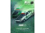 Toyota Sprinter Trueno (AE86) RHD (Right Hand Drive) #15 "Keiichi Tsuchiya" White with Green Graphics 1/64 Diecast Model Car by Inno Models-2