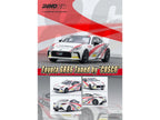 Toyota GR86 Tuned by "CUSCO" RHD (Right Hand Drive) White with Red and Gray Stripes 1/64 Diecast Model Car by Inno Models-1
