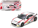 Toyota GR86 Tuned by "CUSCO" RHD (Right Hand Drive) White with Red and Gray Stripes 1/64 Diecast Model Car by Inno Models-3