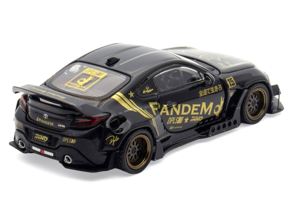 Toyota GR86 "Pandem" RHD (Right Hand Drive) Black with Gold Graphics "Hobby Expo China 2025 Event Exclusive" 1/64 Diecast Model Car by Inno Models-0