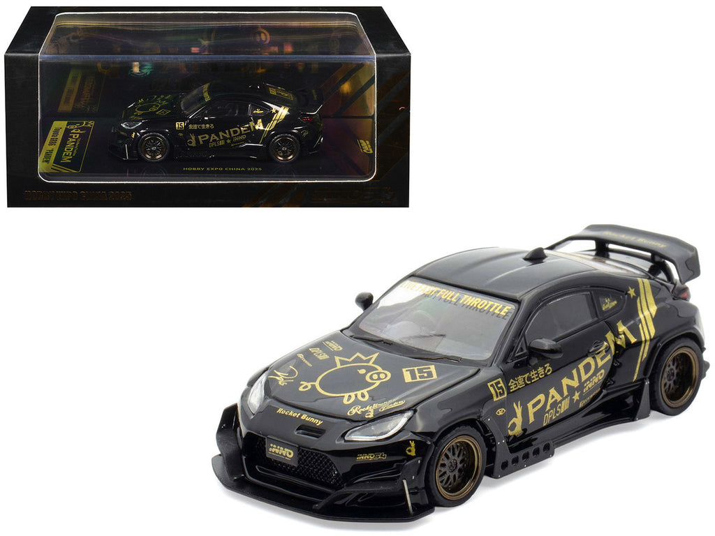 Toyota GR86 "Pandem" RHD (Right Hand Drive) Black with Gold Graphics "Hobby Expo China 2025 Event Exclusive" 1/64 Diecast Model Car by Inno Models-4