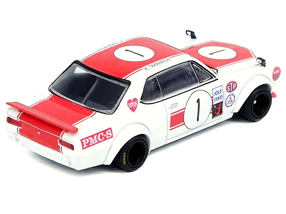 Nissan Skyline 2000 GT-R (KPGC10) #1 RHD (Right Hand Drive) Takahashi Kinimitsu "Fuji Masters 250km" (1971) 1/64 Diecast Model Car by Inno Models-2